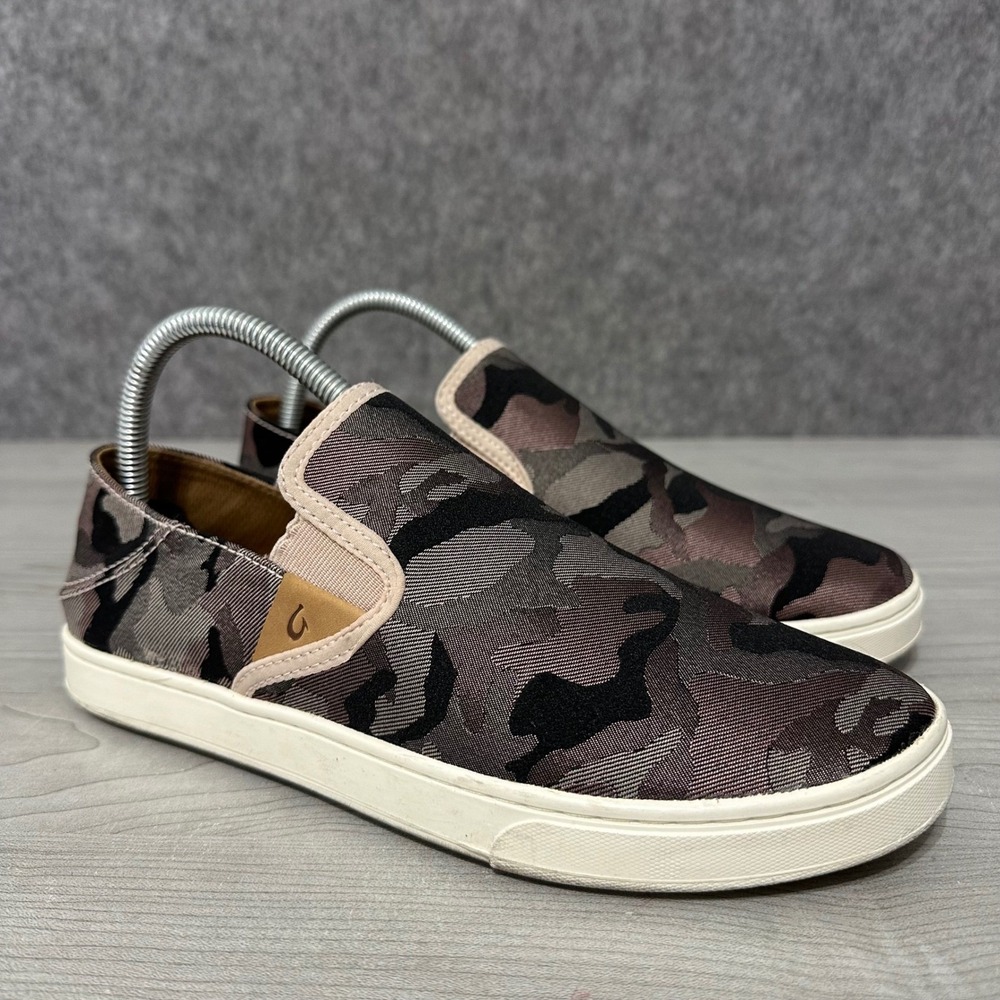 OluKai Pehuea Pa'i Women's 8.5‎ Camo Slip On Sneakers Shoes Camouflage